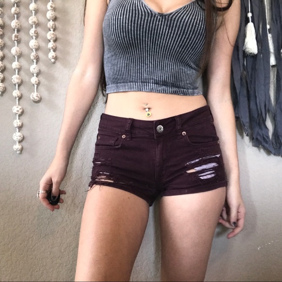 American Eagle Outfitters Pants - LOWEST PRICE American eagle maroon distress shorts